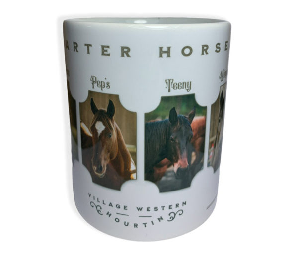 Mug ceramique blanc quarter horse peps teeny
