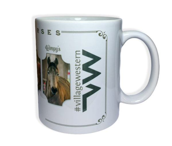 Mug ceramique blanc quarter horse lea Star pine wimpy's