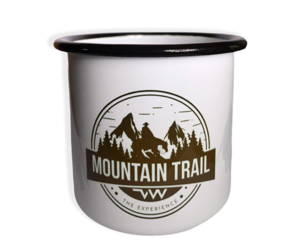 Tasse en acier emaillé Mountain trail Village Western face
